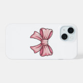Cute Pink Bow Coquette Aesthetic iPhone Case iPhone 15 Hülle (Rückseite (Horizontal))