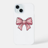 Cute Pink Bow Coquette Aesthetic iPhone Case iPhone 15 Hülle (Rückseite)