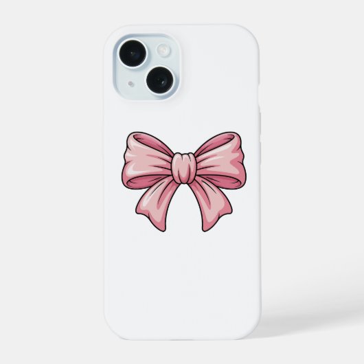 Cute Pink Bow Coquette Aesthetic iPhone Case iPhone 15 Hülle (Rückseite)