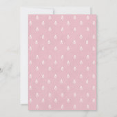 Cute Pink Bow Diaper Beer Baby Shower Einladung (Rückseite)