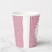 Cute Pink Bow First Birthday  Pappbecher (Rechts)