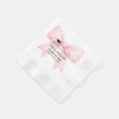 Cute Pink Bow Graduation Cap Graduation Serviette (Ecke)