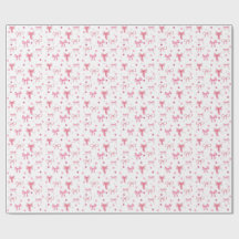 Cute Pink Bow Wrapping Paper