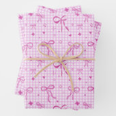 Cute Pink Bow Wrapping Paper Geschenkpapier Set (Beispiel)