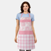 Cute Pink Bows and Coquette Grace Trendy Apron Schürze (Getragen)