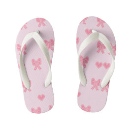  Cute Pink Bows and Hearts Coque Kinderbadesandalen