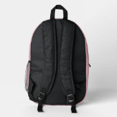 Cute Pink Bows Backpack with Monogram Bedruckter Rucksack (Rückseite)