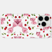 Cute pink bows&cherries Case-Mate iPhone hülle (Rückseite (Horizontal))