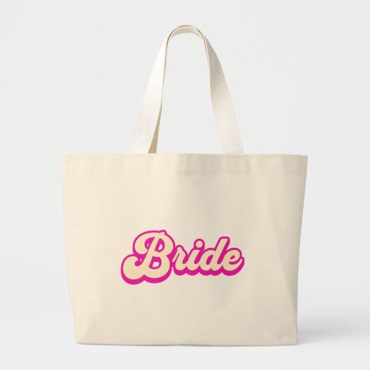Cute Pink Bride tote bag Jumbo Stoffbeutel (Vorne)