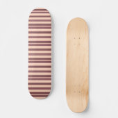 Cute pink brown stripes skateboard (Vorderseite)