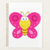 Cute Pink Butterfly Planer (Vorderseite)