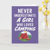 Cute Pink Camping Cards For Baby Girls Kids Camper Karte (Gelbe Blume)