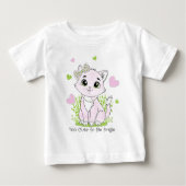 Cute pink cat baby t-shirt (Vorderseite)