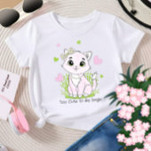 Cute pink cat baby t-shirt