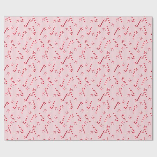 Cute Pink Christmas pattern - Candy Cane- Seamless Geschenkpapier (Flach)