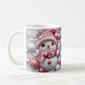 Cute Pink Christmas Snowman Mug | Cozy Winter Mug Kaffeetasse (Links)