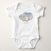 Cute Pink Clothesline Peter the Rabbit Baby Strampler (Vorderseite)