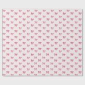 Cute Pink Coquette Bow Birthday Party Geschenkpapier (Flach)
