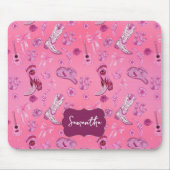 Cute pink Coquette country girl aesthetic pattern Mousepad (Vorne)