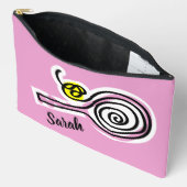 Cute pink cosmetics bag with tennis racket design zubehörtasche (Offen)