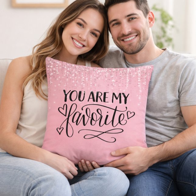Cute  Pink Couple Gift Decor Kissen (Von Creator hochgeladen)