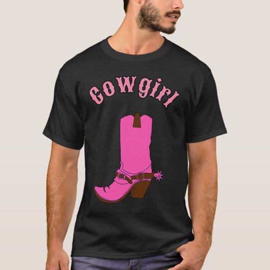 Cute pink cowgirl boot T-Shirt (Vorderseite)