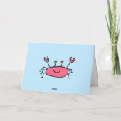 Cute Pink Crab Sea Animals Girl Happy Birthday   Karte (Rückseite)