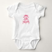 Cute Pink Crown Little Princess Baby T-Shirt Baby Strampler (Vorderseite)