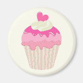 Cute Pink Cupcake Magnet (Vorne)