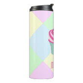 Cute Pink Cupcake Pastel Colors Personalised  Thermosbecher (Nach links gedreht)