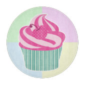 Cute Pink Cupcake Pastel Colors Schneidebrett (Vorderseite)