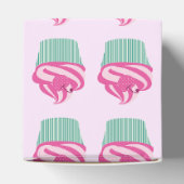 Cute Pink Cupcakes Pattern Pastel Pink Geschenkschachtel (Oben)