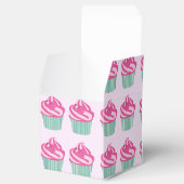 Cute Pink Cupcakes Pattern Pastel Pink Geschenkschachtel (Geöffnet)
