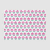 Cute Pink Cupcakes Pattern Pastel Pink Seidenpapier (Vorderseite)