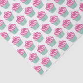 Cute Pink Cupcakes Pattern Pastel Pink Seidenpapier (Ausschnitt)