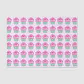 Cute Pink Cupcakes Pattern Seidenpapier (Vorderseite)