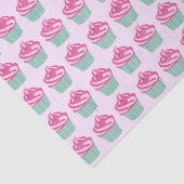 Cute Pink Cupcakes Pattern Seidenpapier (Ausschnitt)