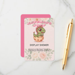 Cute Pink Dino Hatching Soon Begleitkarte