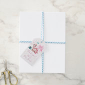 Cute Pink Dinosaur Baby Shower Thank You Geschenkanhänger (Mit Garn)