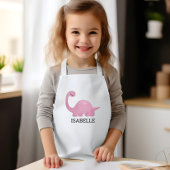 Cute Pink Dinosaur Personalized Kinderschürze