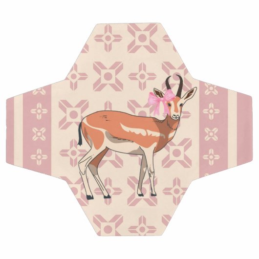 Cute Pink Doe-patterned Christmas Fußball (Flach)