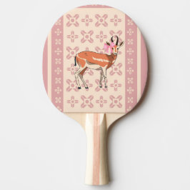 Cute Pink Doe-patterned Christmas Tischtennis Schläger