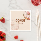 Cute Pink Donut Bakery  Serviette (Beispiel)