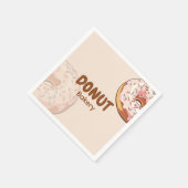 Cute Pink Donut Bakery  Serviette (Ecke)