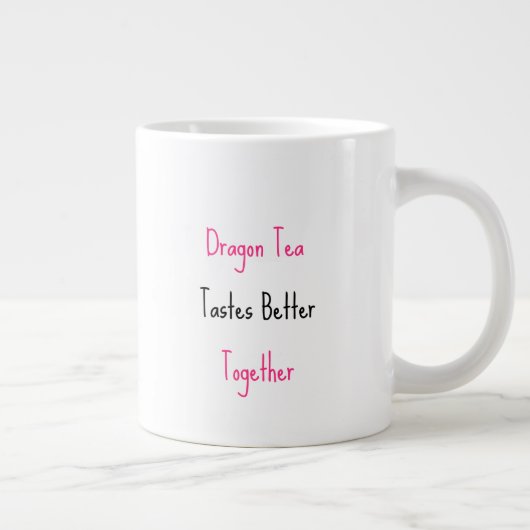 Cute pink dragons Jumbo-Tasse (Rechts)