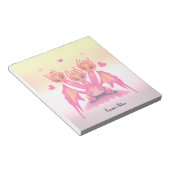 Cute pink dragons notizblock (angewinkelt)