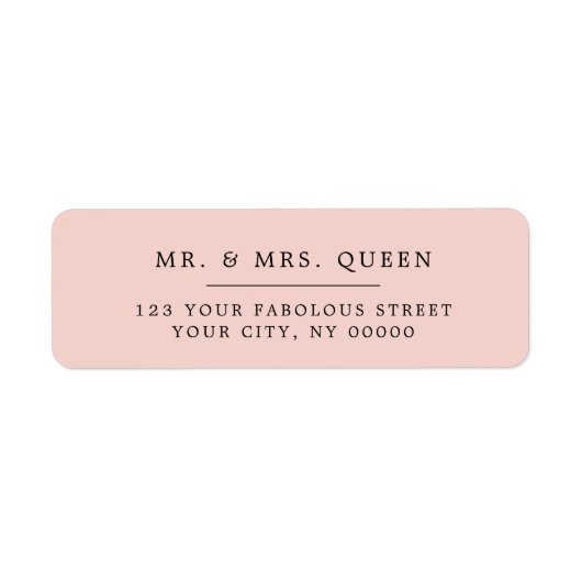 Cute Pink Elegant Classic Simple Return Address (Vorne)