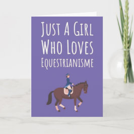 Cute Pink Equestrian Cards For Baby Girls Kids Karte