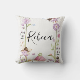 Cute Pink fairy Coquette primer cumpleaños Kissen