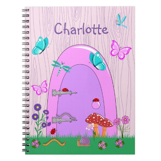 Cute Pink Fairy Door Notizblock (Vorderseite)